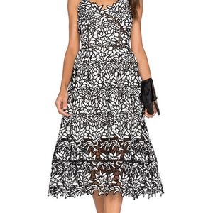 Elliatt Black and White Lace Dress
